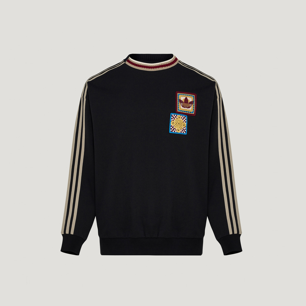 Adidas Original阿迪三叶草2025男子CRFT CREW U针织无帽卫衣KU1422