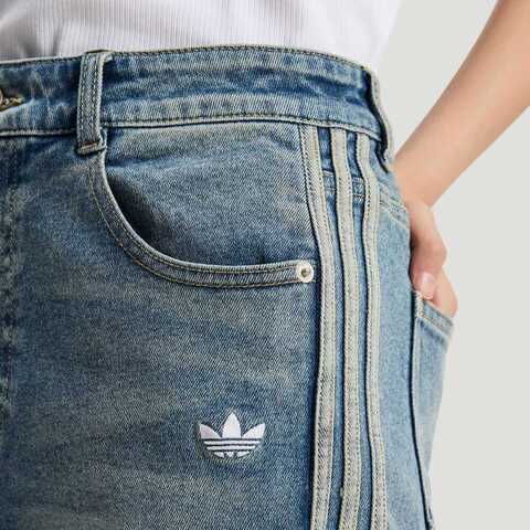 Adidas Original阿迪三叶草2025女子CRFT FLAIR PANT牛仔长裤KT3173