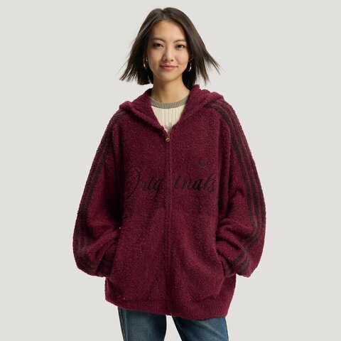 Adidas Original阿迪三叶草2025男子CRFT JKT HOODIE针织连帽外套KT0718