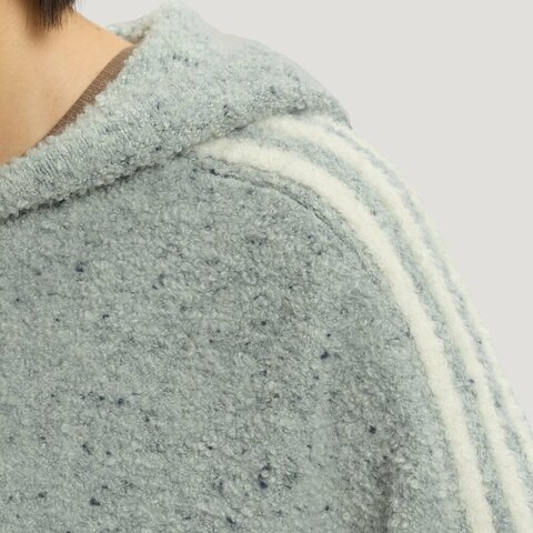 Adidas Original阿迪三叶草2025男子CRFT JKT HOODIE针织连帽外套KT0717