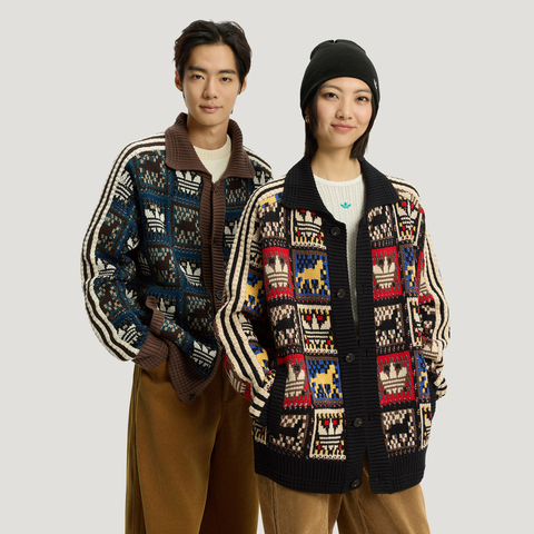 Adidas Original阿迪三叶草2025男子CRFT FF JKT U毛线开衫KR2801