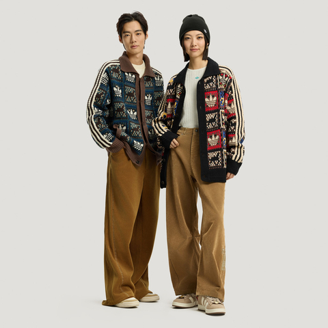 Adidas Original阿迪三叶草2025男子CRFT FF JKT U毛线开衫KR2801