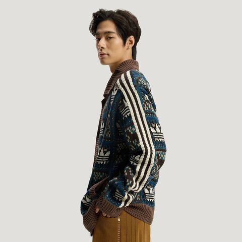 Adidas Original阿迪三叶草2025男子CRFT FF JKT U毛线开衫KT0715