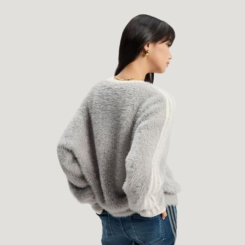 Adidas Original阿迪三叶草2025女子CRFT CARDIGAN毛线开衫KT3170