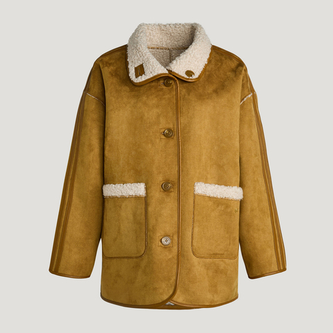 Adidas Original阿迪三叶草2025女子CRFT JKT W人造毛绒外套KT3145