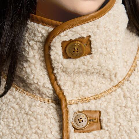 Adidas Original阿迪三叶草2025女子CRFT JKT W人造毛绒外套KT3145