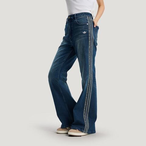 Adidas Original阿迪三叶草2025女子CRFT FLAIR PANT牛仔长裤KT3174