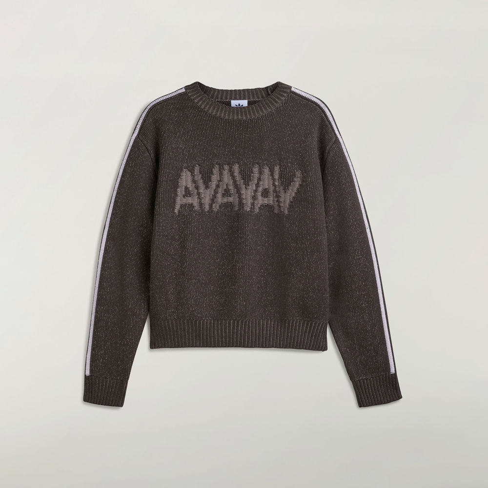 Adidas Original阿迪三叶草2025女子AV Sweater针织无帽卫衣JZ0620