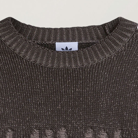 Adidas Original阿迪三叶草2025女子AV Sweater针织无帽卫衣JZ0620