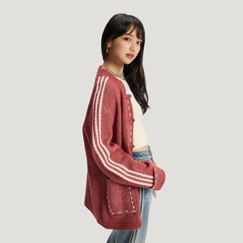Adidas Original阿迪三叶草2025男子NY KNIT JKT U针织无帽外套KT3852