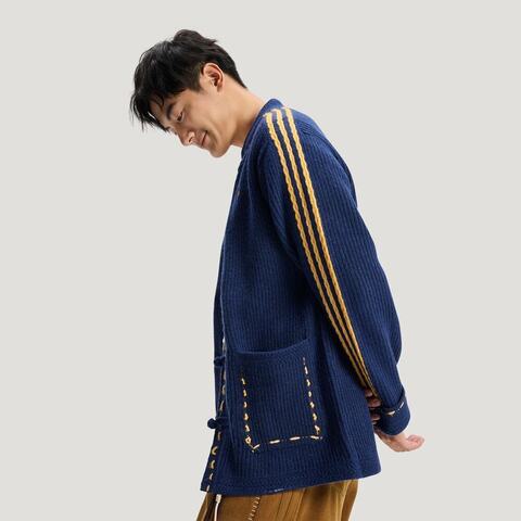 Adidas Original阿迪三叶草2025男子NY KNIT JKT U针织无帽外套KR5064