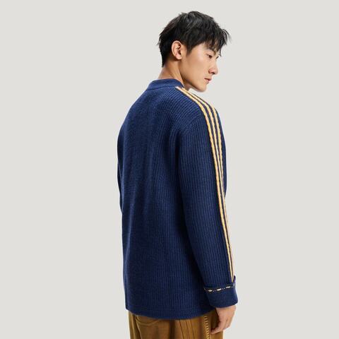 Adidas Original阿迪三叶草2025男子NY KNIT JKT U针织无帽外套KR5064