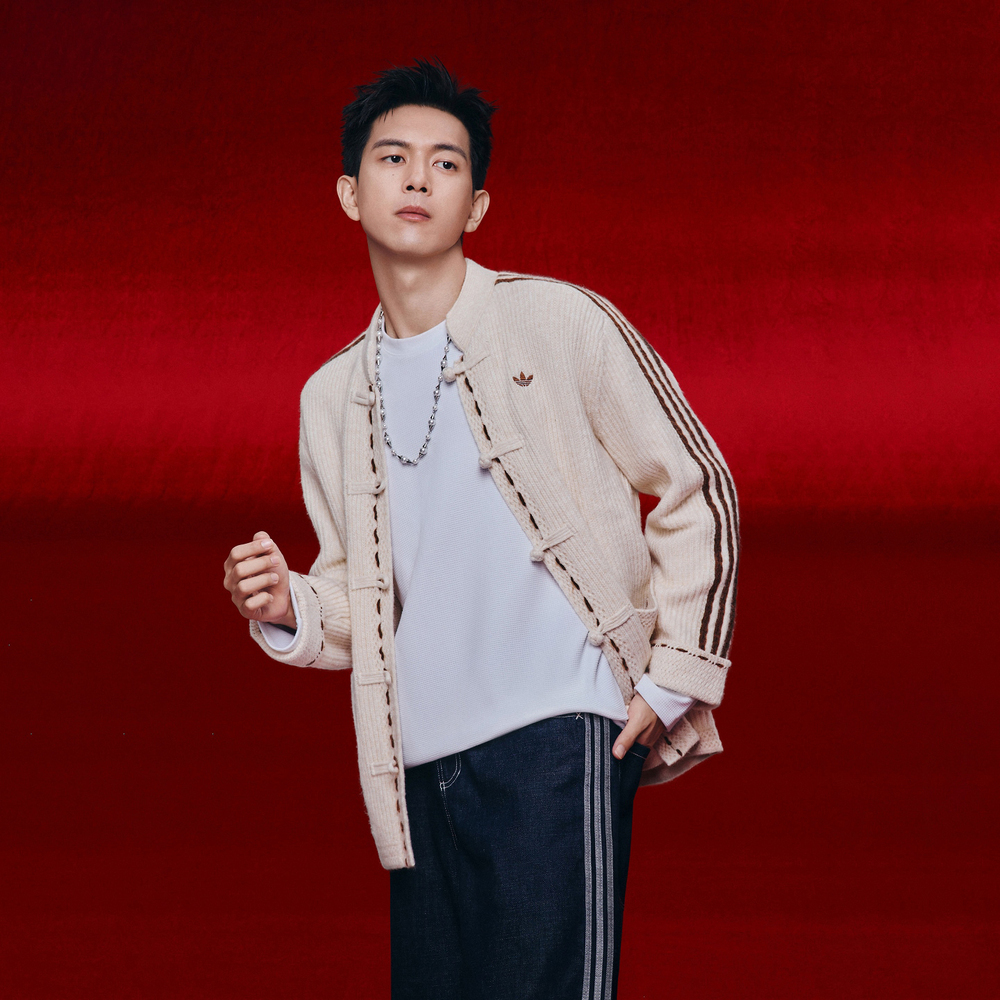 Adidas Original阿迪三叶草2025男子NY KNIT JKT U针织无帽外套KR5065