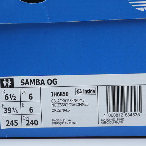 adidas Originals阿迪三叶草2025中性SAMBA OGORI-CLASSICIH6850