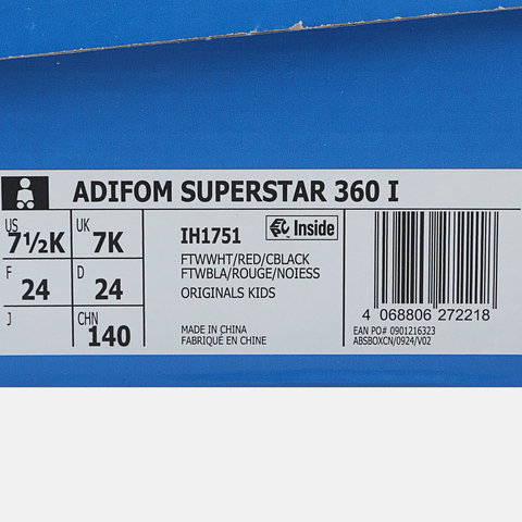 Adidas Kids阿迪儿童2026男婴童ADIFOM SUPERSTAR 360 I三叶草童装IH1751