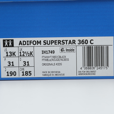 Adidas Original阿迪三叶草2026男小童ADIFOM SUPERSTAR 360 C三叶草童装IH1749