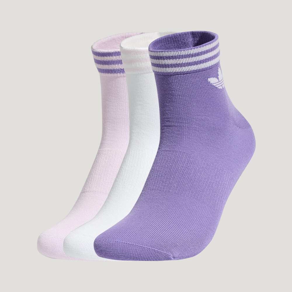 Adidas Original阿迪三叶草2026中性ORI TREF ANK 3P短袜优惠装KW1158