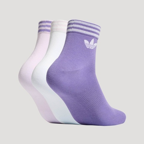 Adidas Original阿迪三叶草2026中性ORI TREF ANK 3P短袜优惠装KW1158