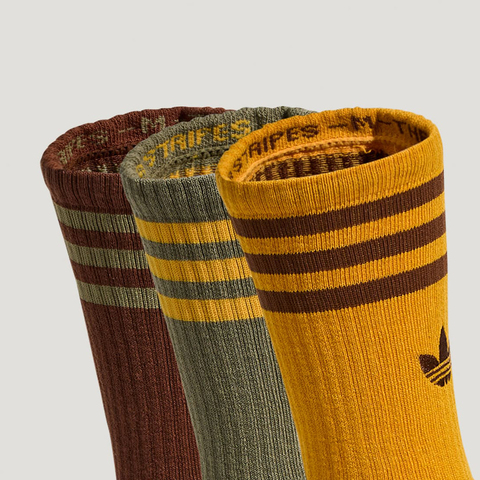 Adidas Original阿迪三叶草2026中性CREW SOCK 3PP中袜优惠装KW1161