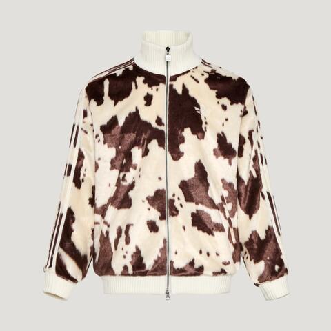 Adidas Original阿迪三叶草2026男子PRINT TT人造毛绒外套KU9405