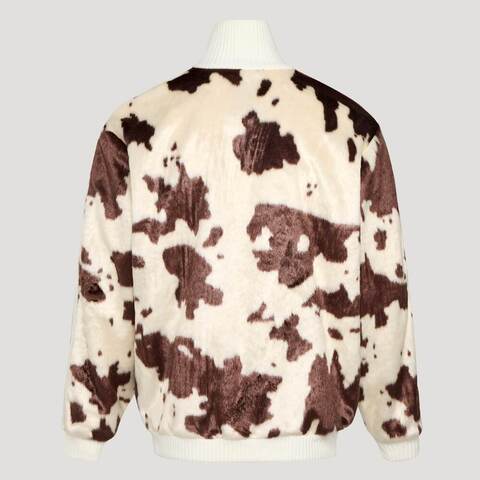 Adidas Original阿迪三叶草2026男子PRINT TT人造毛绒外套KU9405