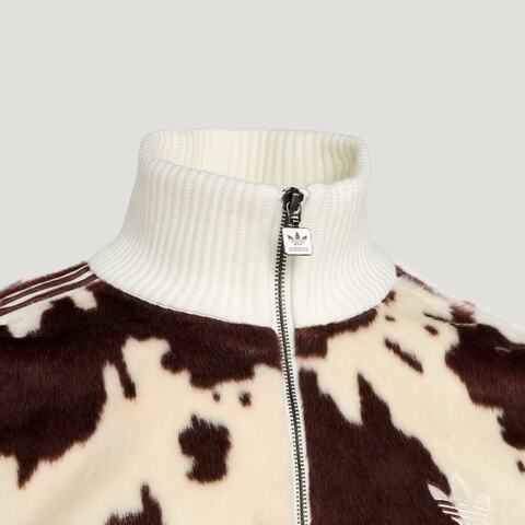 Adidas Original阿迪三叶草2026男子PRINT TT人造毛绒外套KU9405