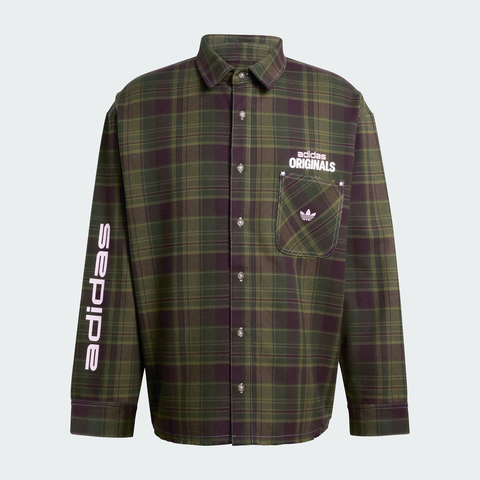 Adidas Original阿迪三叶草2026男子FLNNL BTTNUP针织长袖衬衫KG6451