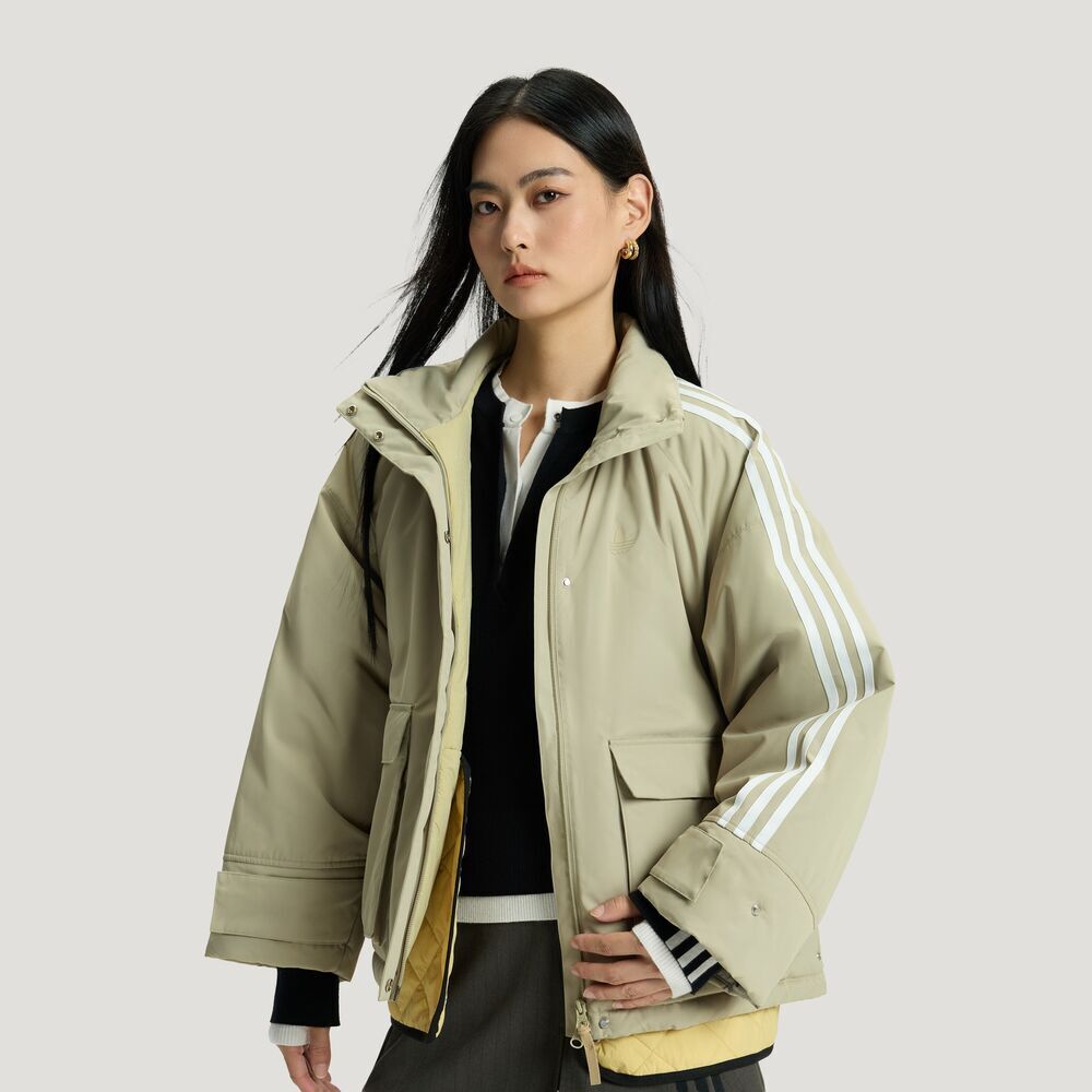 Adidas Original阿迪三叶草2026女子3S DELUX W PAD薄棉服KS5331