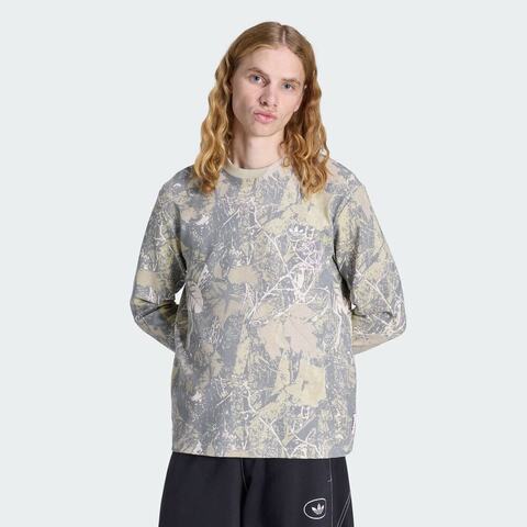 Adidas Original阿迪三叶草2026男子CAMO WAFFLE LS针织无领长TKG6434