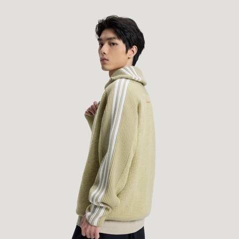 Adidas Original阿迪三叶草2026男子3S DELUX KNIT毛线套头衫KS5341