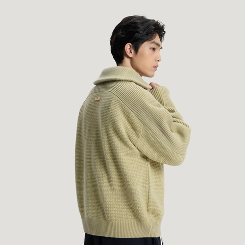 Adidas Original阿迪三叶草2026男子3S DELUX KNIT毛线套头衫KS5341