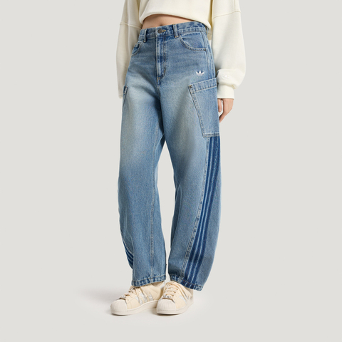 Adidas Original阿迪三叶草2026女子PANT W牛仔长裤KR2628