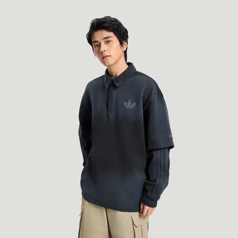 Adidas Original阿迪三叶草2026男子LONG SLV POLO M针织有领长TKR5053