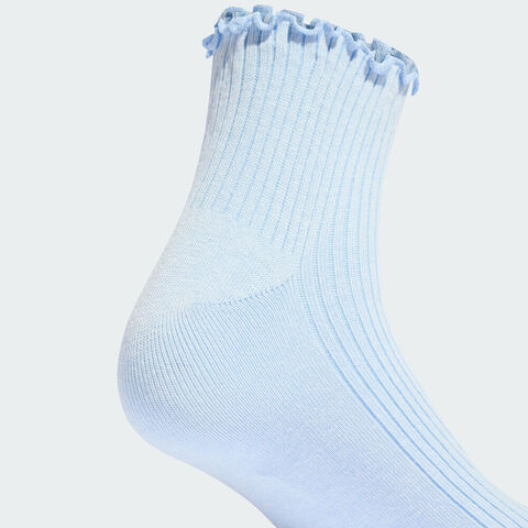 Adidas Original阿迪三叶草2026中性RUFFLE 1/4 S 2P短袜优惠装KD8368