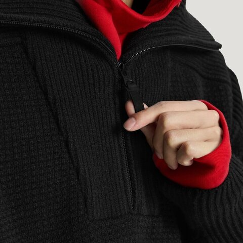 Adidas Original阿迪三叶草2026男子3S DELUX KNIT毛线套头衫KS5340