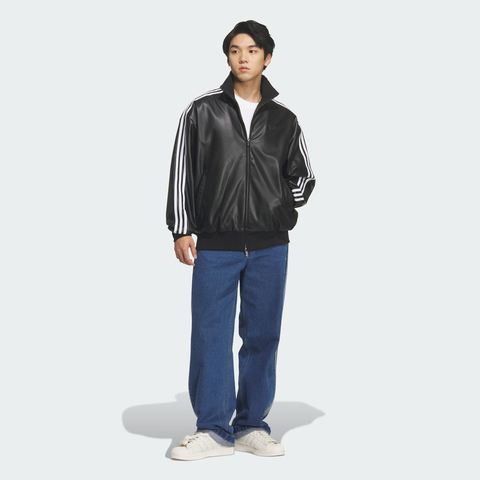 Adidas Original阿迪三叶草2026男子PLEATHER 3S TT皮衣KQ5472