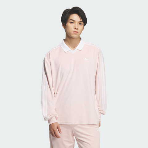 Adidas Original阿迪三叶草2026男子VELOUR POLO LS针织有领长TKQ5487