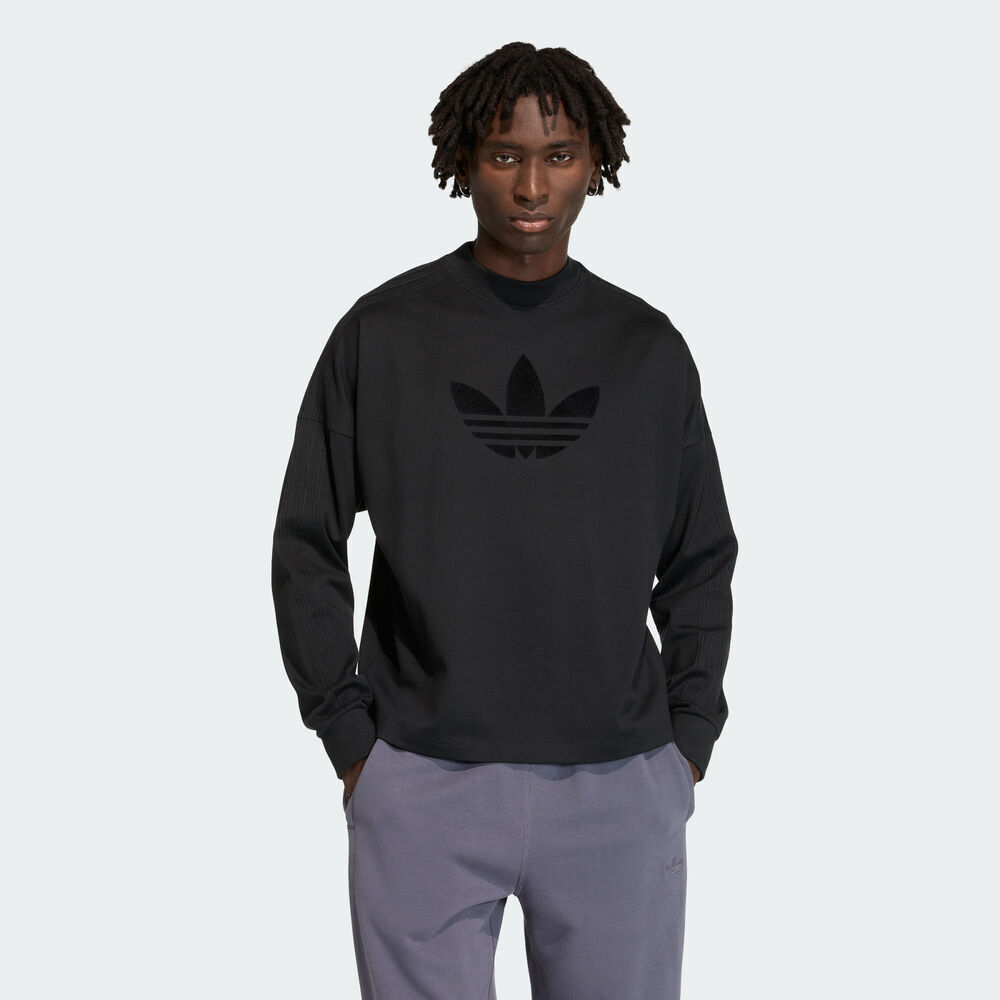 Adidas Original阿迪三叶草2026男子P ESS LONG TEE针织无领长TKD6575