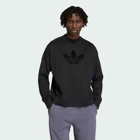 Adidas Original阿迪三叶草2026男子P ESS LONG TEE针织无领长TKD6575