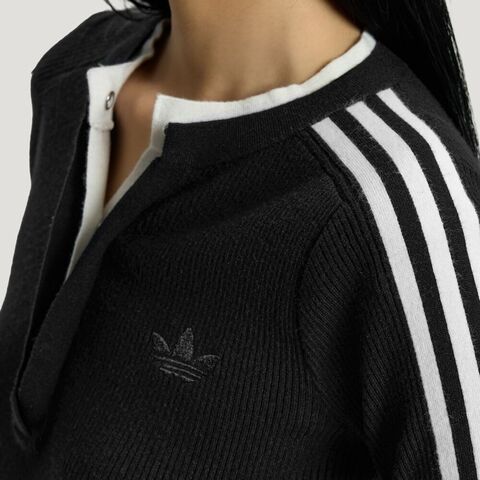 Adidas Original阿迪三叶草2026女子3S DELUX CREW毛线套头衫KS5333
