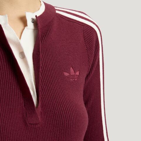 Adidas Original阿迪三叶草2026女子3S DELUX CREW毛线套头衫KS5332