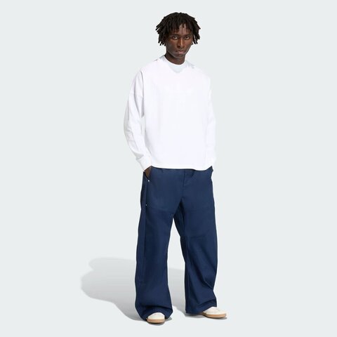 Adidas Original阿迪三叶草2026男子P ESS LONG TEE针织无领长TKD6576