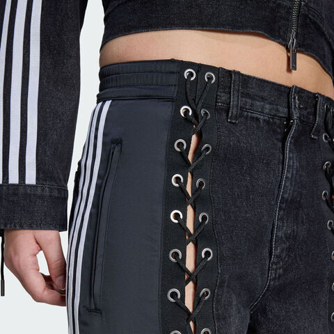 Adidas Original阿迪三叶草2026女子DENIM FB TP牛仔长裤KS3878