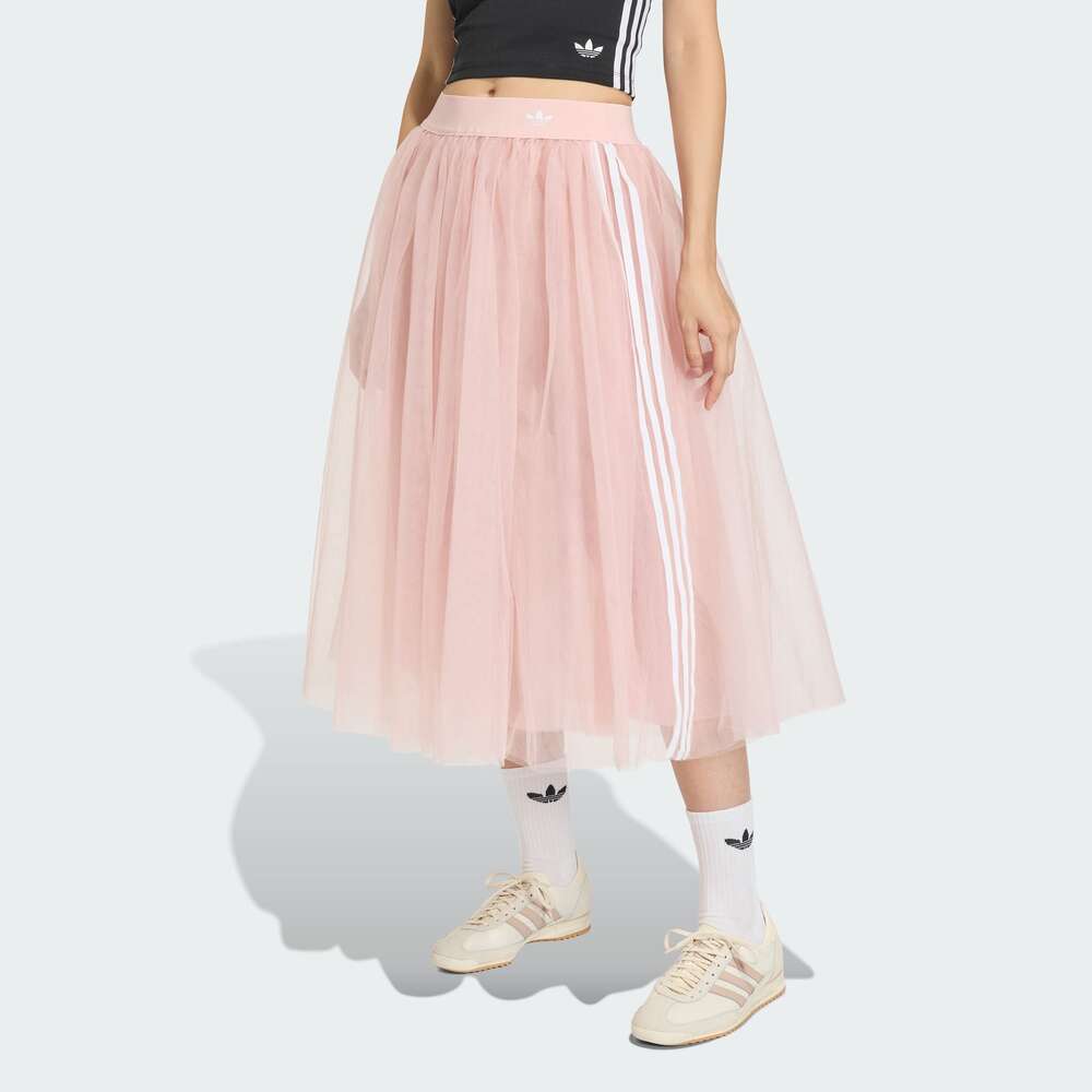 Adidas Original阿迪三叶草2026女子TULLE SKIRT针织长裙KS6562