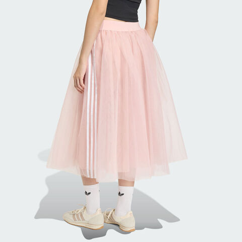 Adidas Original阿迪三叶草2026女子TULLE SKIRT针织长裙KS6562
