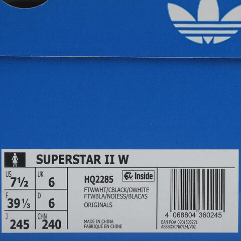 Adidas Original阿迪三叶草2026中性SUPERSTAR II WENERGYHQ2285