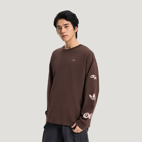 Adidas Original阿迪三叶草2026男子LONG SLV TEE M针织无领长TKR5045