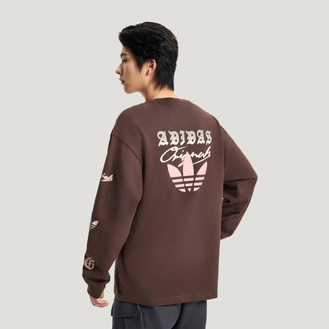 Adidas Original阿迪三叶草2026男子LONG SLV TEE M针织无领长TKR5045