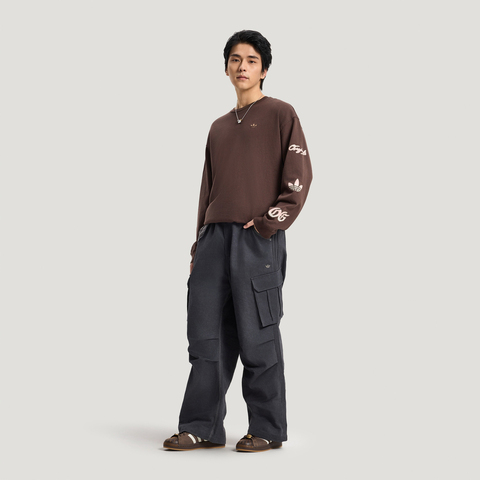 Adidas Original阿迪三叶草2026男子LONG SLV TEE M针织无领长TKR5045