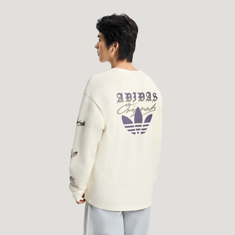 Adidas Original阿迪三叶草2026男子LONG SLV TEE M针织无领长TKR5046